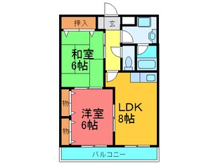 サニーフラット田中の物件間取画像